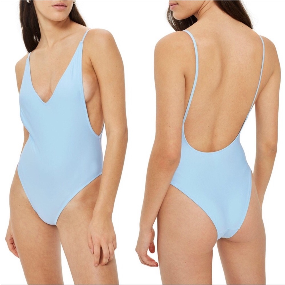 NWT Topshop Pamela Blue One Piece Swimsuit